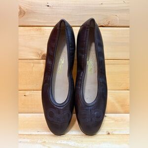 Vintage Salvatore Ferragamo Chocolate Brown Ballet Flats - Womens size 8 Italy